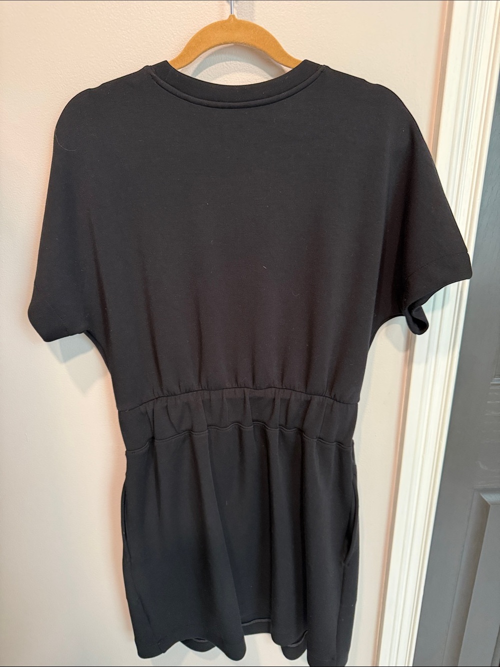 SPANX Black Short-Sleeve Cinch-Waist Dress - Picture 3 of 3